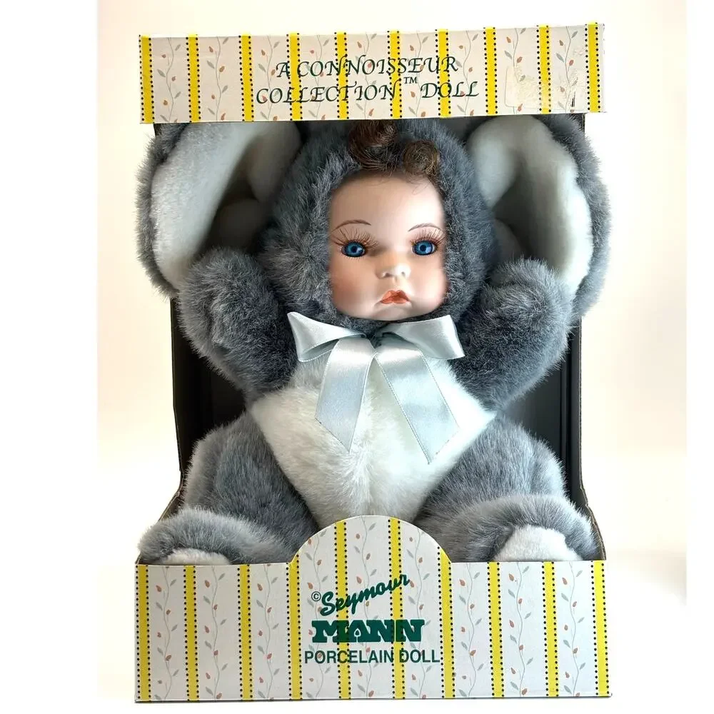 VTG 1980's Seymour Mann Connoisseur Collection Porcelain Koala Bear Doll, New